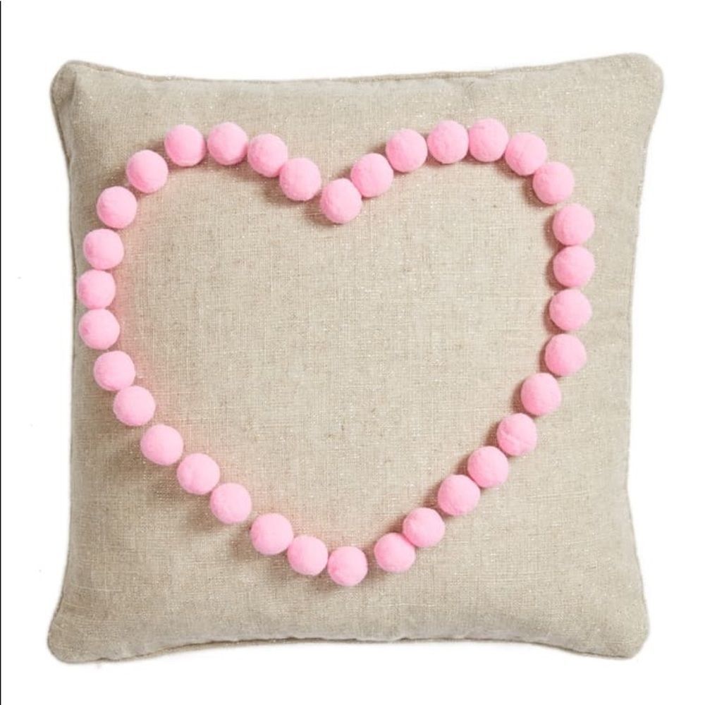 LEVTEX Pompom Heart Accent Pillow